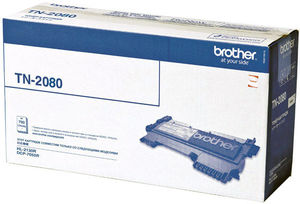 Тонер-картридж Brother TN-2080 (TN2080), оригинальный, black (черный), ресурс 700 стр., для Brother DCP-7055R; HL-2130R