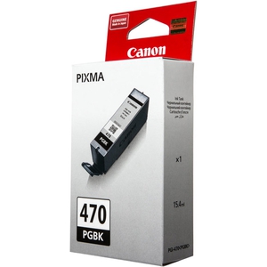 Картридж Canon PGI-470PGBK [0375C001], оригинальный, black (черный), объем 15.0 ml, ресурс 300 стр., для Canon PIXMA MG5740, MG6840, MG7740, TS5040, TS6040, TS8040, TS9040