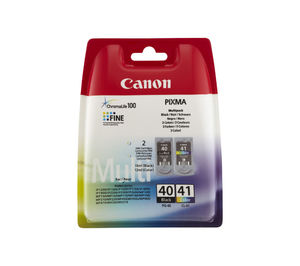 Набор картриджей Canon PG-40/CL-41 [0615B043], оригинальный, набор черный + цветной, для Canon FAX-JX200/500; PIXMA iP1200/1300/1600/1700/1800/1900; iP2200/2500/2600; MP140/150/160/170/180/190; MP210/