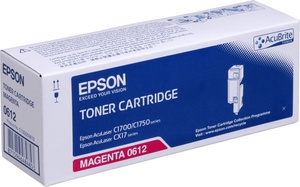 Тонер-картридж Epson C13S050612, оригинальный, magenta (пурпурный), ресурс 1400 стр., цена — 10200 руб.