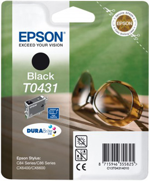Картридж Epson c13t04314010 (T0431), оригинальный, black (черный), ресурс 950, цена — 3220 руб.