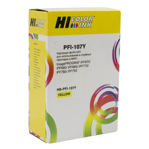 Картридж Hi-Black HB-PFI-107Y, yellow (желтый), объем 130 мл., для Canon imagePROGRAF iPF670/680/685/770/780/785