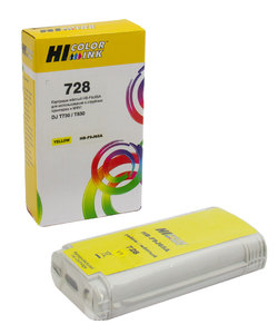 Картридж Hi-Black HB-F9J65A, yellow (желтый), объем 130 мл., для HP Designjet T730/T830