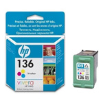 Картридж HP (Hewlett-Packard) C9361HE (№136), оригинальный, CMY (цветной), ресурс 175 стр.