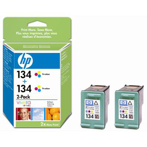 Набор картриджей HP (Hewlett-Packard) C9505HE (№134), оригинальный, CMY (цветной), ресурс 2 x 560 стр., цена — 5980 руб.