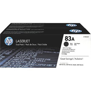Двойная упаковка HP (Hewlett-Packard) CF283AF (№83A), оригинальный, black (черный), ресурс 2 x 1500 стр., цена — 11930 руб.
