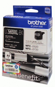 Картридж Brother LC569XL-BK, оригинальный, black (черный), ресурс 2400, цена — 2990 руб.