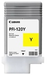 Картридж Canon PFI-120Y [2888C001], оригинальный, yellow (желтый), объем 130 мл., для Canon imagePROGRAF TM-200/205/300/305