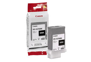 Картридж Canon PFI-107MBK [6704B001], оригинальный, matte black (матовый черный), объем 130 мл., для Canon imagePROGRAF iPF670/680/685/770/780/785
