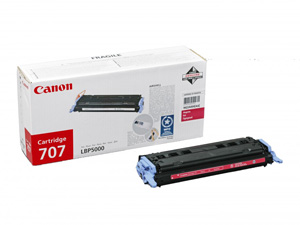 Картридж Canon 707 M [9422A004], оригинальный, magenta (пурпурный), ресурс 2000 стр., для Canon i-SENSYS LBP5000/5100; Laser Shot LBP5000