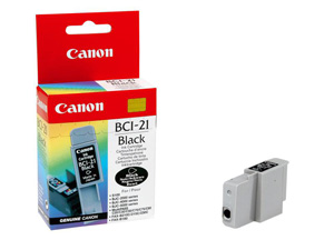 Картридж Canon BCI-21BK [0954A002], оригинальный, black (черный), ресурс 225, цена — 730 руб.