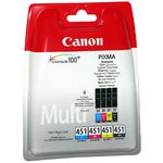 Набор картриджей Canon CLI-451BK/C/M/Y[6524B004], оригинальный, multipack (набор), для Canon PIXMA IP7240/8740; PIXMA MG5440/5540/6340/6440/7140