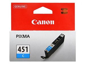Картридж Canon CLI-451C [6524B001], оригинальный, cyan (голубой), ресурс 332 стр., для Canon PIXMA IP7240/8740; PIXMA MG5440/5540/6340/6440/7140
