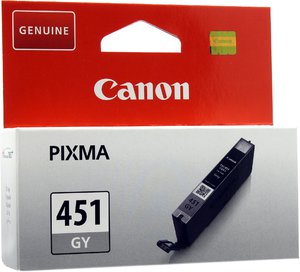 Картридж Canon CLI-451GY [6527B001], оригинальный, gray (серый), ресурс 780 стр., для Canon PIXMA MG6340/7140