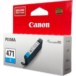 Картридж Canon CLI-471C [0401C001], оригинальный, cyan (голубой), объем 6.5 ml, ресурс 345 стр., для Canon PIXMA MG5740, MG6840, MG7740, TS5040, TS6040, TS8040, TS9040