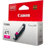 Картридж Canon CLI-471M [0402C001], оригинальный, magenta (пурпурный), объем 6.5 ml, ресурс 306 стр., для Canon PIXMA MG5740, MG6840, MG7740, TS5040, TS6040, TS8040, TS9040