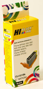Картридж Hi-Black HB-CLI-521Bk, black (черный), ресурс 1505 стр., цена — 350 руб.