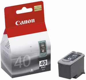 Картридж Canon PG-40 [0615B025], оригинальный, black (черный), ресурс 329 стр., для Canon FAX-JX200/500; PIXMA iP1200/1300/1600/1700/1800/1900; iP2200/2500/2600; MP140/150/160/170/180/190; MP210/220/4