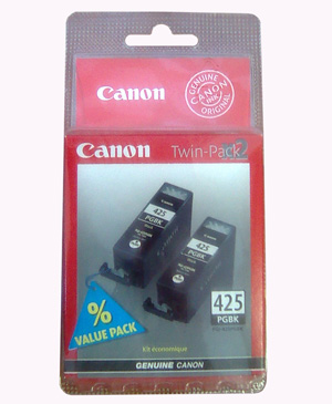 Двойная упаковка картриджей Canon PGI-425PGBK [4532B007], оригинальный, black (черный), 2шт по 344 стр., для Canon PIXMA MG5140/5150/5240/5250/5340/5350/6140/6150/6240/6250/8140/8150/8240/8250; iP4840