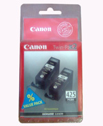 Двойная упаковка картриджей Canon PGI-425PGBK [4532B007], оригинальный, black (черный), 2шт по 344 стр., для Canon PIXMA MG5140/5150/5240/5250/5340/5350/6140/6150/6240/6250/8140/8150/8240/8250...