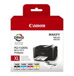 Набор картриджей Canon PGI-1400XL MULTIPACK [9185B004], оригинальный, BK/C/M/Y, для Canon MAXIFY MB2040/2140/2340/2740