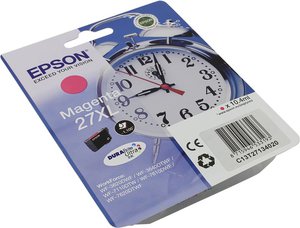 Картридж Epson C13T27134020 (T2713), оригинальный, magenta (пурпурный), ресурс 1100 стр., цена — 4590 руб.