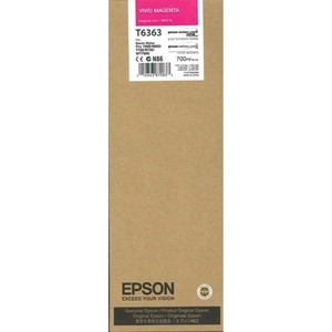 Картридж повышенной емкости Epson C13T636300 (T6363), оригинальный, magenta (пурпурный), 700 мл., для Epson Stylus Pro 7890/7900/9890/9900; WT7900