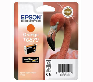 Картридж Epson c13t08794010 (T0879), оригинальный, orange (оранжевый), ресурс 1215, цена — 1750 руб.