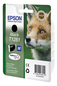 Картридж Epson C13T12814010 (T1281), оригинальный, black (черный), ресурс 180 стр., цена — 2720 руб.