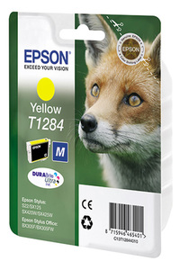 Картридж Epson C13T12844010 (T1284), оригинальный, yellow (желтый), ресурс 270 стр., цена — 1370 руб.