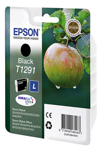 Картридж Epson C13T12914010 (T1291), оригинальный, black (черный), ресурс 385 стр., цена — 2650 руб.
