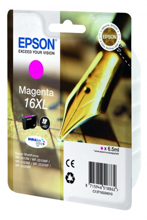 Картридж Epson C13T16334010 (№16XL), оригинальный, magenta (пурпурный), ресурс 450, цена — 2820 руб.