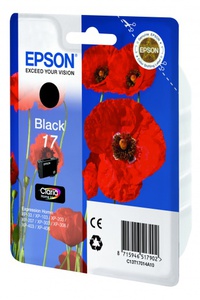 Картридж Epson C13T17014A10 (№17), оригинальный, black (черный), ресурс 130, цена — 1880 руб.
