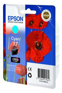 Картридж Epson C13T17024A10 (№17), оригинальный, cyan (голубой), ресурс 150, цена — 1420 руб.