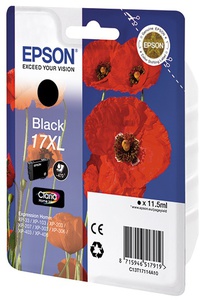 Картридж Epson C13T17114A10 (№17xl), оригинальный, black (черный), ресурс 470, цена — 2270 руб.