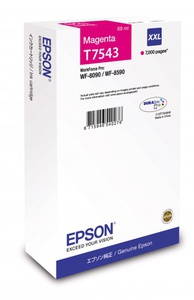 Картридж Epson c13t754340 (T7543), оригинальный, magenta (пурпурный), ресурс 7000 стр., цена — 15560 руб.