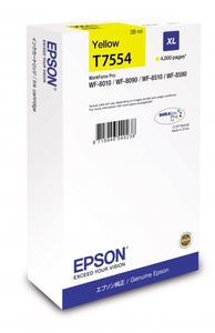 Картридж Epson c13t755440 (T7554), оригинальный, yellow (желтый), ресурс 4000 стр., цена — 10950 руб.