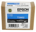 Картридж Epson C13T580200 (T5802), оригинальный, cyan (голубой), 80ml., для Epson Stylus Pro 3800/3880