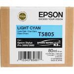 Картридж Epson C13T580500 (T5805), оригинальный, light cyan (светло-голубой), 80ml., для Epson Stylus Pro 3800/3880