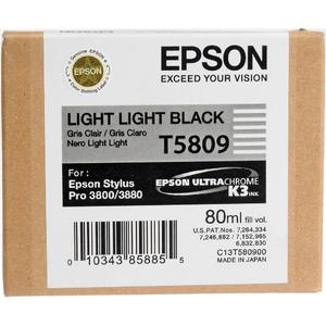 Картридж Epson C13T580900 (T5809), оригинальный, light light black (светло-серый), ресурс 80 мл, цена — 10160 руб.