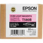 Картридж Epson C13T580B00 (T580B), оригинальный, light magenta (светло-пурпурный), 80ml., для Epson Stylus Pro 3800/3880