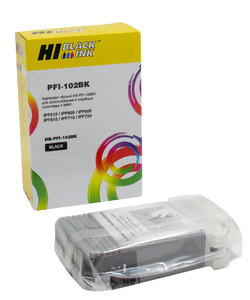 Картридж Hi-Black HB-PFI-102BK, black (черный), объем 130 мл., для Canon imagePROGRAF iPF500/510/600/605/610/650/655; iPF700/710/720/750/755/760/765/LP