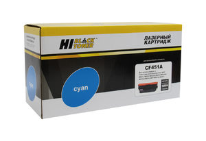 Картридж Hi-Black HB-CF451A (соответсвует HP CF451A (№655A)), совместимый, cyan (голубой), ресурс 10500 стр.