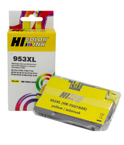 Картридж Hi-Black HB-F6U18AE, yellow (желтый), ресурс 1600 стр., для HP OfficeJet Pro 7720/7730/7740/8210/8218/8710/8720/8725/8730