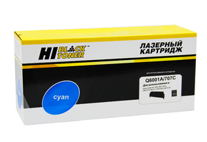 Картридж Hi-Black HB-Q6001A/707С, cyan (голубой), ресурс 2000 стр., для HP Color LaserJet 1600/2600/n/2605/dn/dtn/CM1015/CM1017; Canon LBP5000/5100