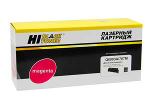 Картридж Hi-Black HB-Q6003A/707M, magenta (пурпурный), ресурс 2000 стр., для HP Color LaserJet 1600/2600/n/2605/dn/dtn/CM1015/CM1017; Canon LBP5000/5100
