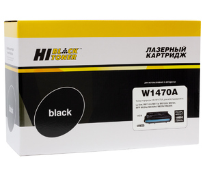 Картридж Hi-Black HB-W1470A без чипа, black (черный), ресурс 10500 стр., для HP LaserJet Enterprise M611dn, M612dn, M635fht, M635h, M636fh, LaserJet Enterprise 