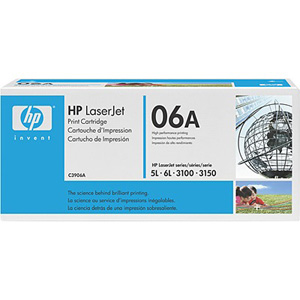 Картридж HP (Hewlett-Packard) C3906A (№06A), оригинальный, black (черный), ресурс 2500 стр., цена — 6690 руб.