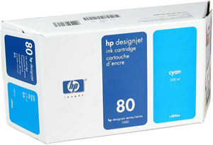 Картридж HP (Hewlett-Packard) C4846A (№80), оригинальный, cyan (голубой), ресурс , цена — 33200 руб.