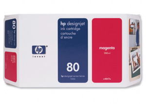 Картридж HP (Hewlett-Packard) C4847A (№80), оригинальный, magenta (пурпурный), ресурс , цена — 33200 руб.
